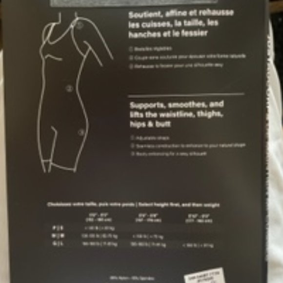 Shapewear V-Neck Shaper Bodysuit Sculpting Mid-thigh NWT Black Small - Picture 4 of 6